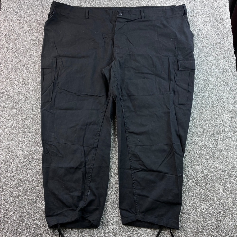 Rothco Military Cargo Pants Mens 4XL Black Cotton Blend BDU Tactical Utility